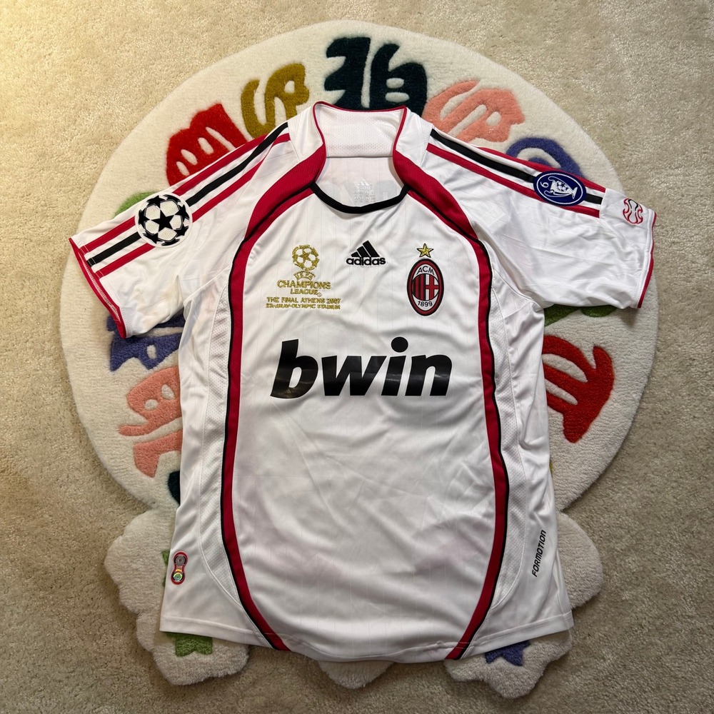 Adidas AC Milan 2007 Champions League Final Kaka 22 Jersey White Men Large
